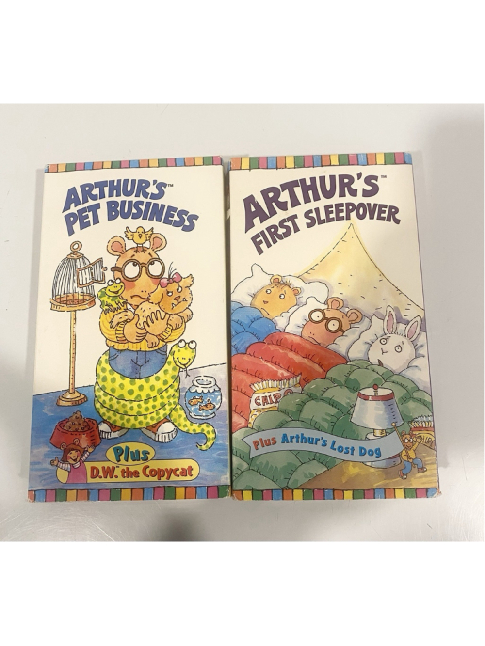 Vintage Arthur VHS Lot 1997 1998 Pet Business First Sleepover Marc Brown PBS